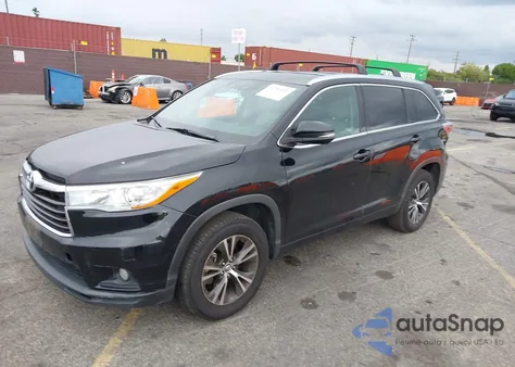 2016 Toyota Highlander Xle V6 z USA, uszkodzony, nr VIN 5TDKKRFH2GS159744